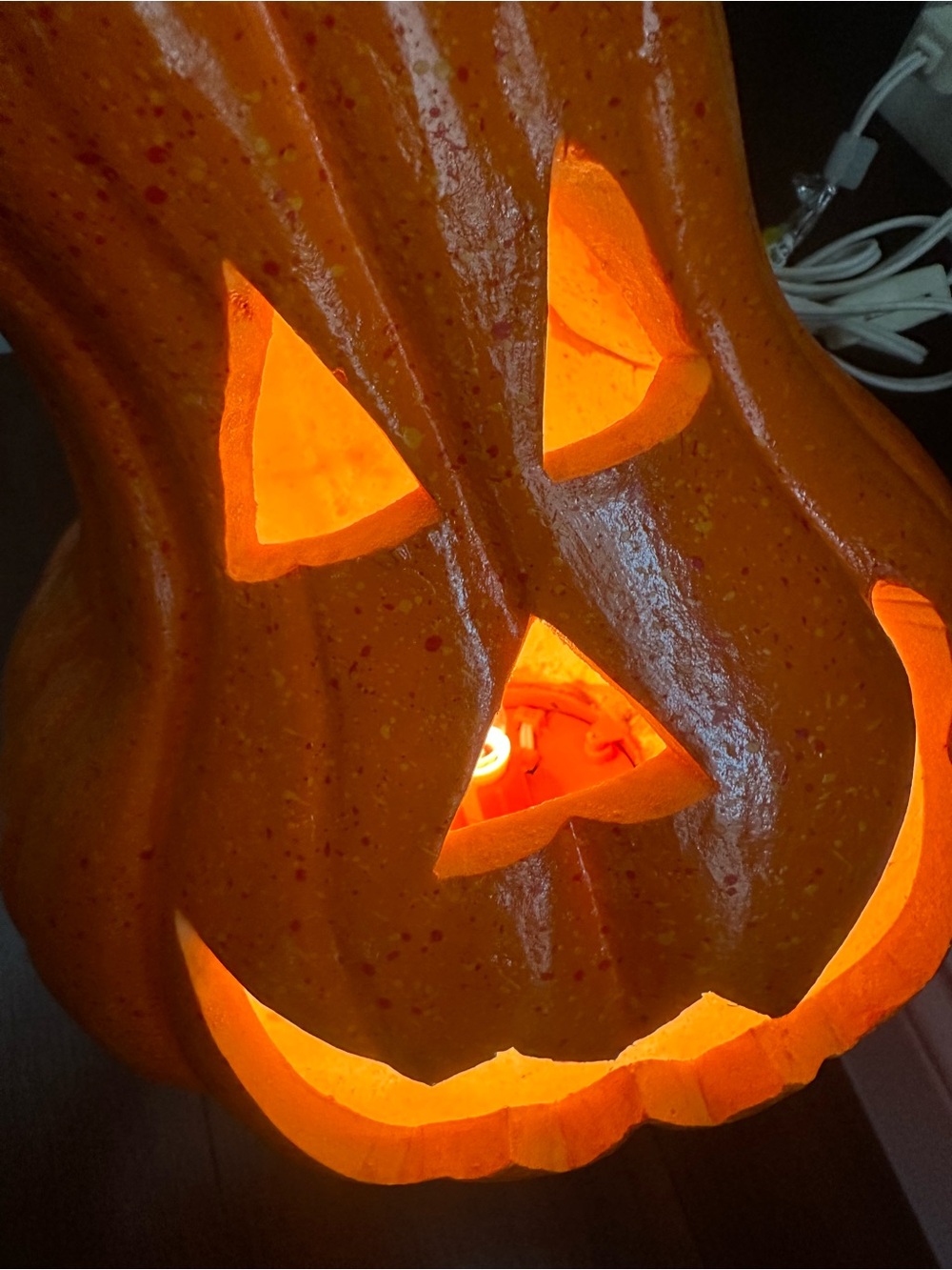 Vintage long face jack o lantern light Halloween - Picture 7 of 7